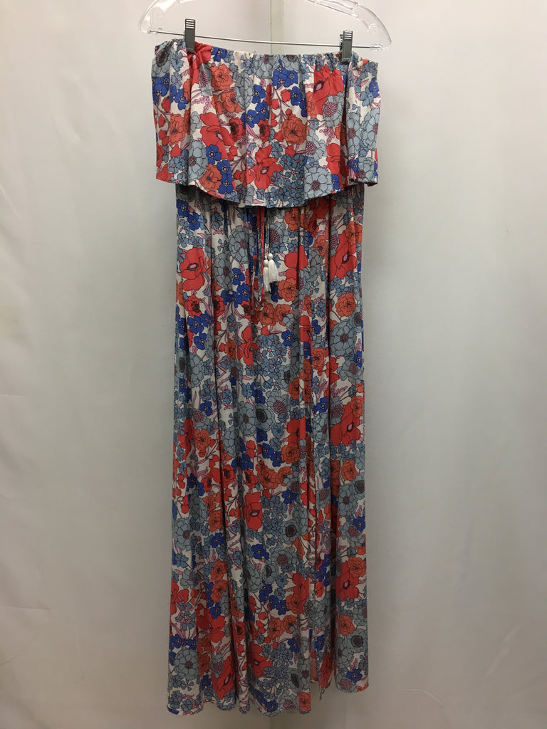 Japna Size Large Blue Floral Maxi Dress – Best Friends Consignment