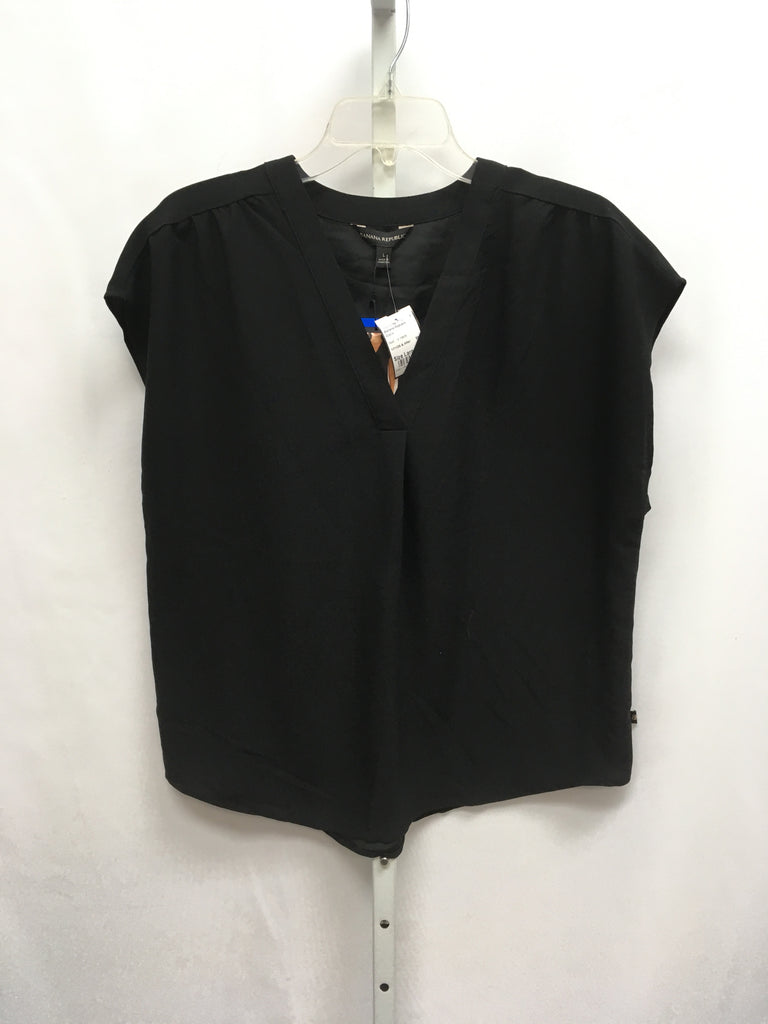 Banana Republic Size Large Black Short Sleeve Top