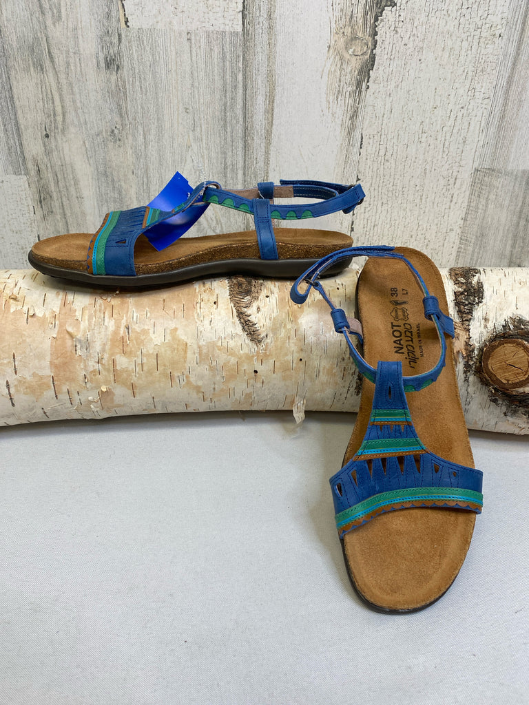 Naot Size 38 (7.5) Blue/green Sandals