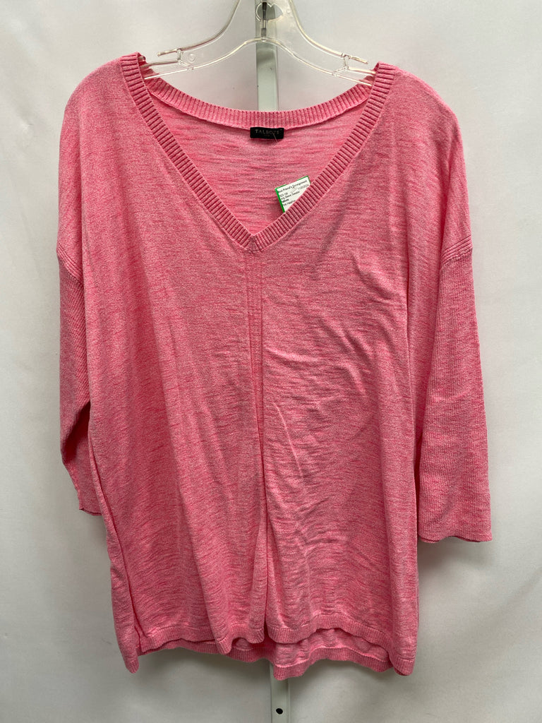 Talbots Size 1X Pink Heather Long Sleeve Sweater