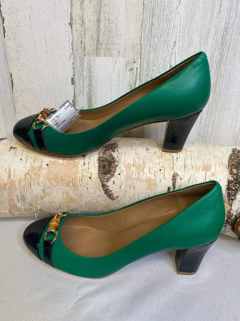 Talbots Size 9.5 Green/Navy Heels