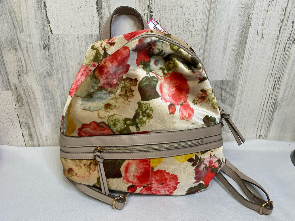 Tan Floral Backpack