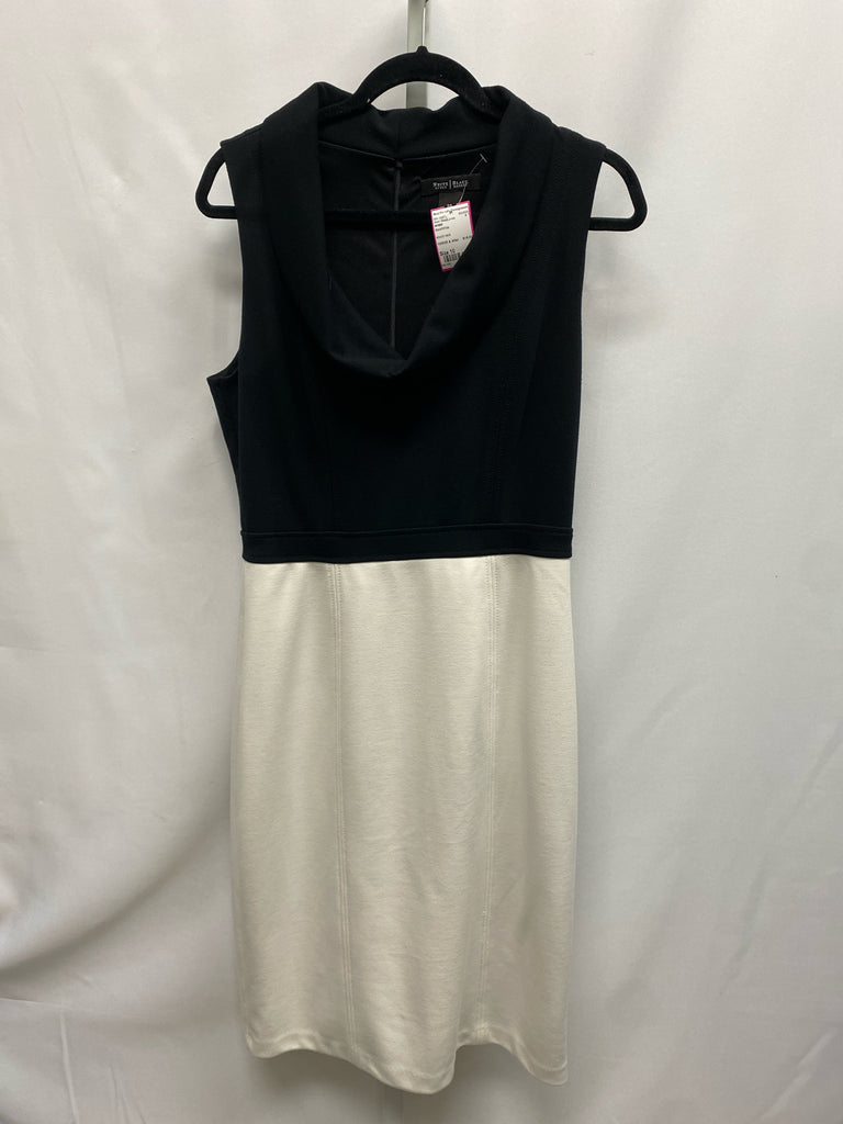 WHBM Size 10 Black/White Short Sleeve Dress