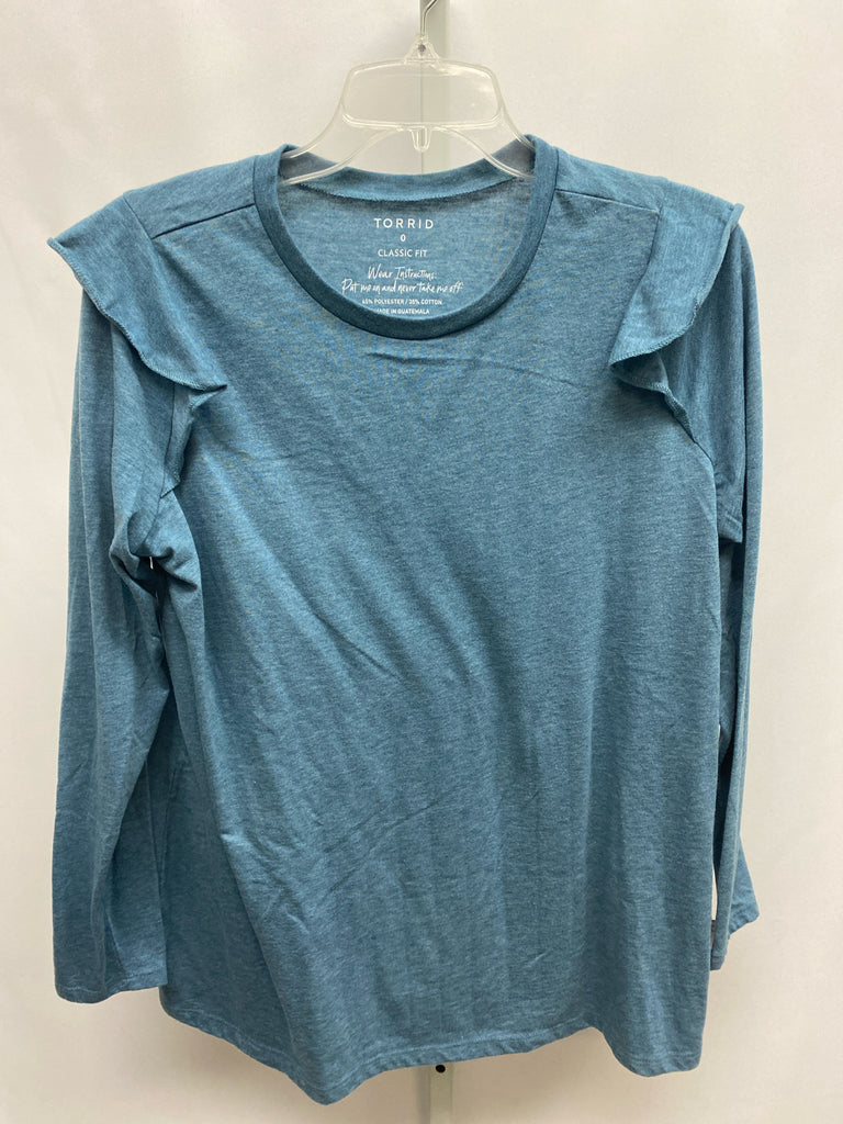 Torrid Size Large Blue Heather Long Sleeve Top