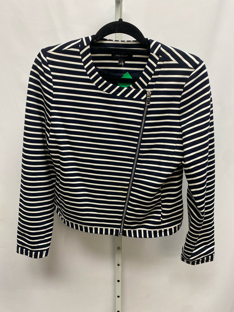 Ann Taylor Size Small Navy/White Jacket/Top