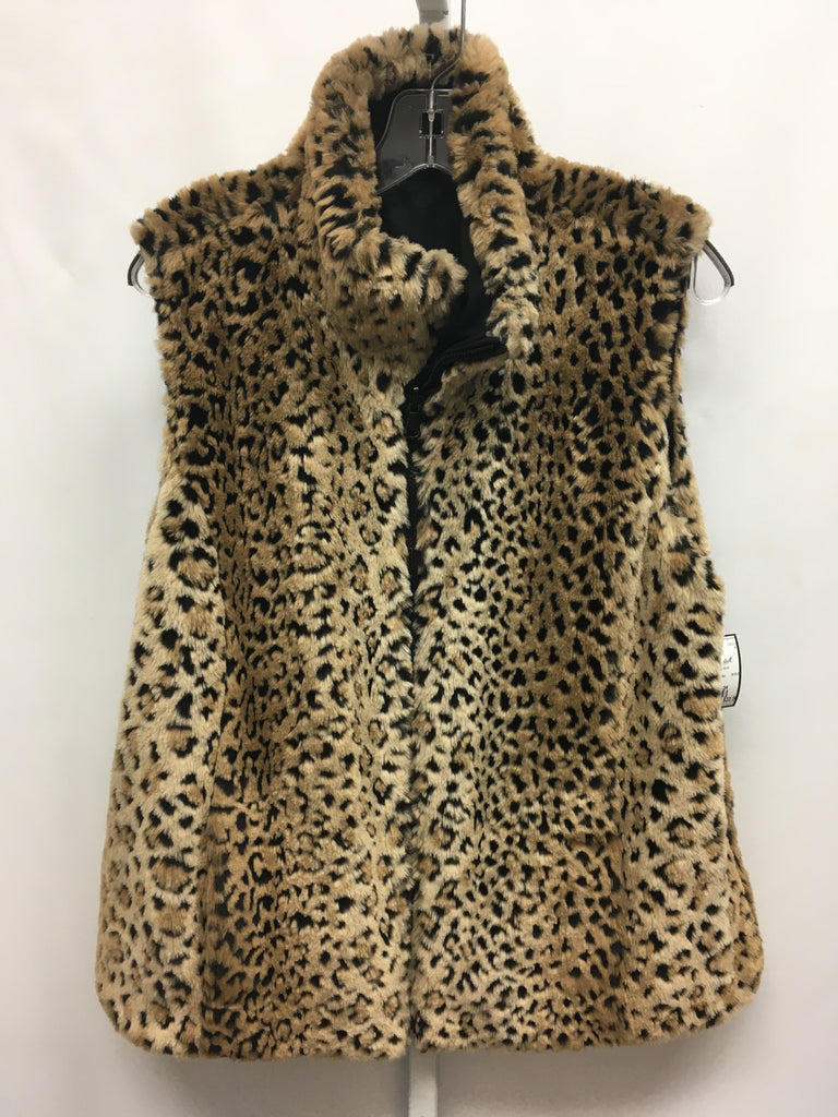 Kristen Blake Size Large Animal Print Vest/Outerwear