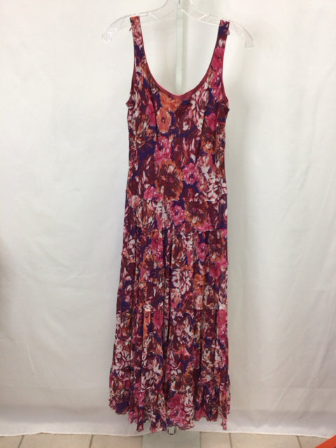 Size 8 Kasper Purple Floral Sleeveless Dress
