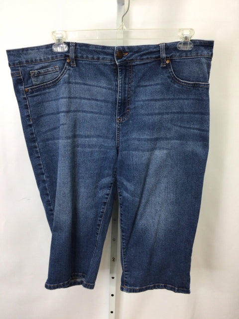 D.Jeans Size 18W Denim Crop/Capri