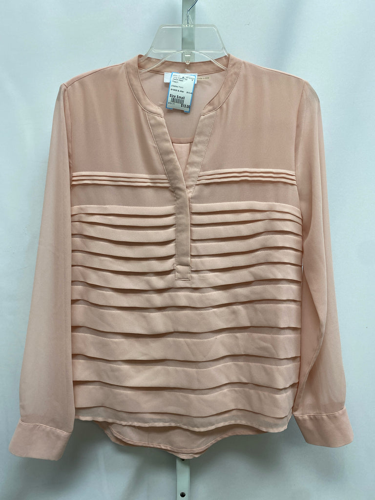 Calvin Klein Size Small Peach Long Sleeve Top