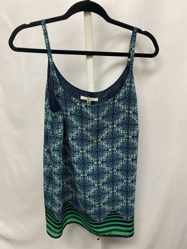 Cabi Size Medium Blue Print Sleeveless Top