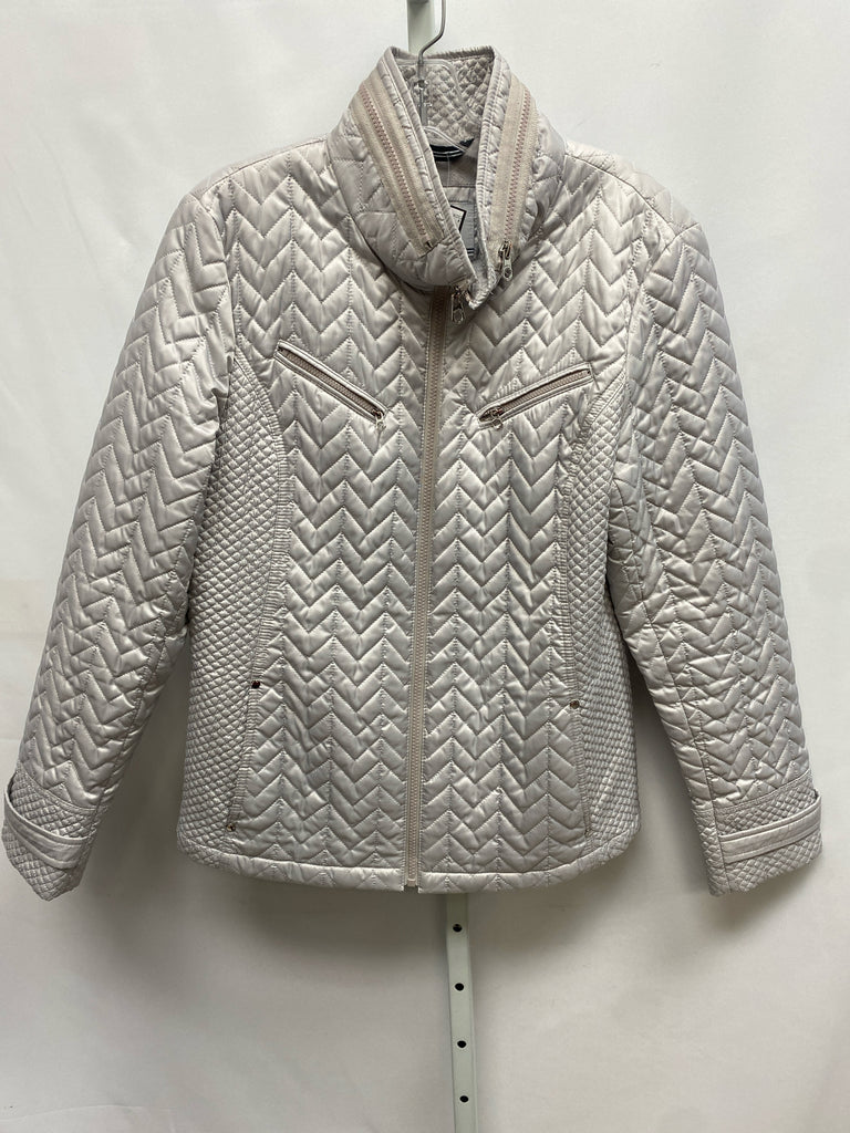 Nautica Size Large Silver Jacket/Outerwear