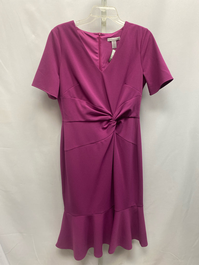 London Times Size 10 Fuchsia Short Sleeve Dress