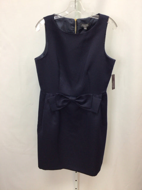 Tahari Size 12P Navy Sleeveless Dress