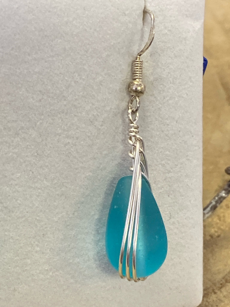 Blue Sterling Silver Earrings
