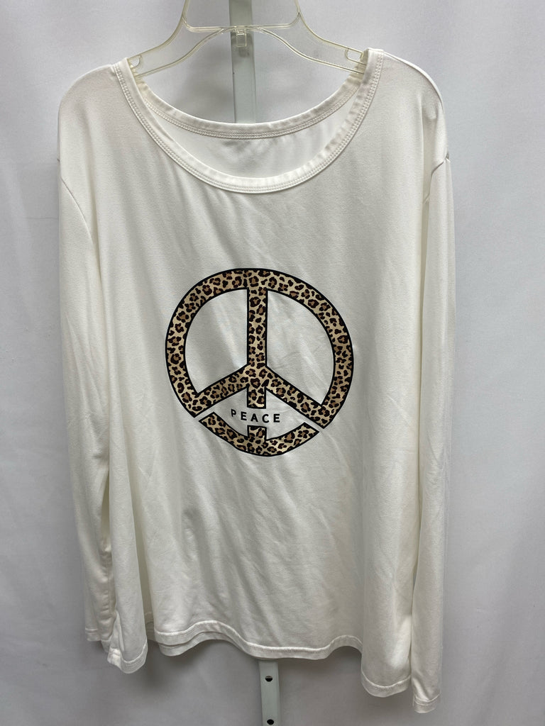 Size XXL White Long Sleeve Top