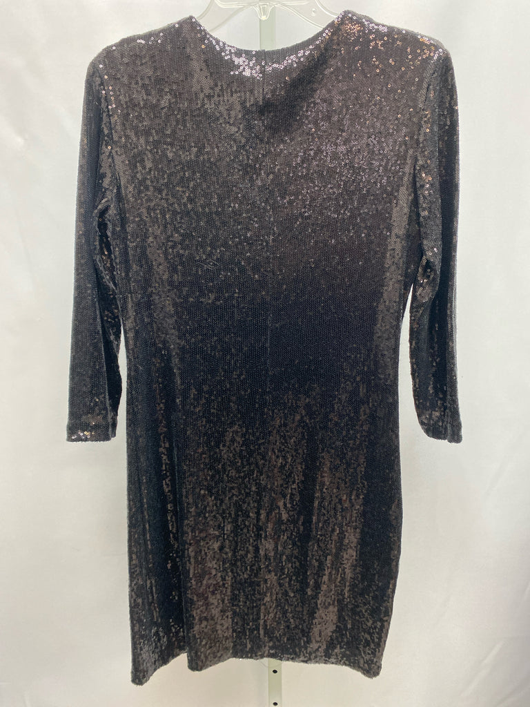 Size 10 Donna Morgan Black Long Sleeve Dress