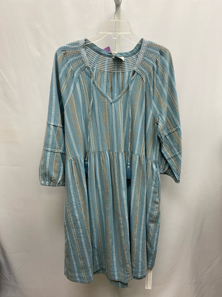 Size 6 wrap Blue Stripe Long Sleeve Dress