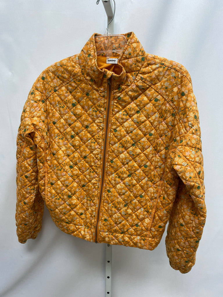 Size Small Sonoma Yellow Floral Jacket/Outerwear