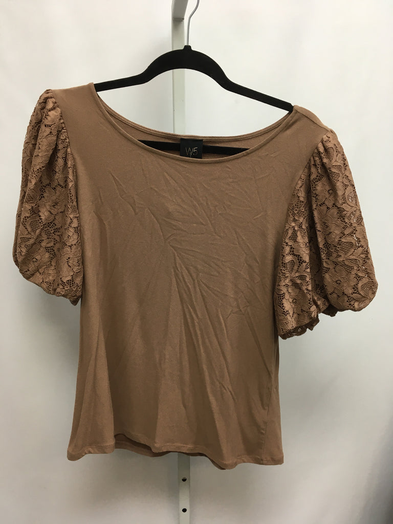 W5 Size Medium Brown Short Sleeve Top