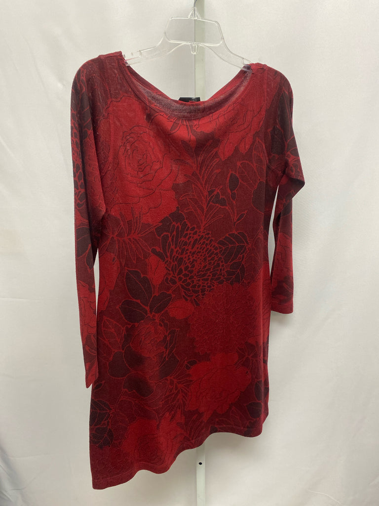 Size Small Nally & Millie Red Floral Long Sleeve Dress