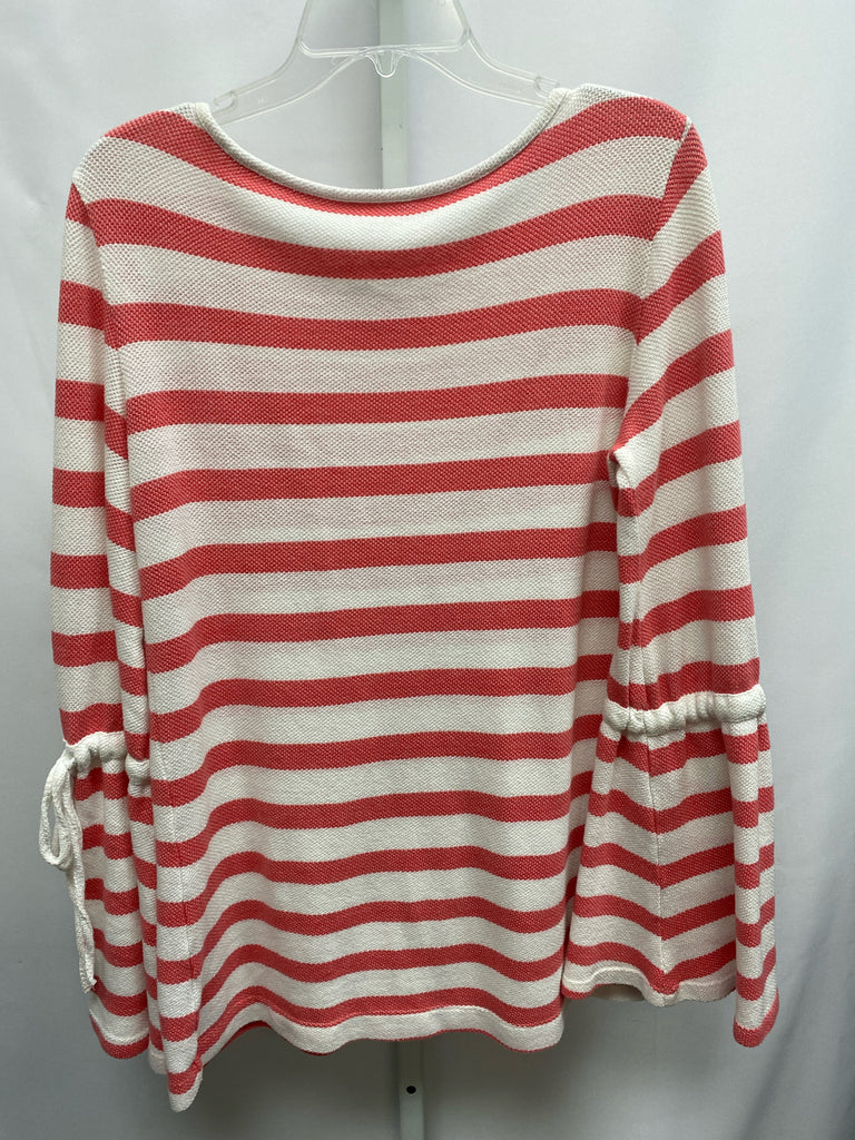 Caslon Size Small Pink/White Long Sleeve Top