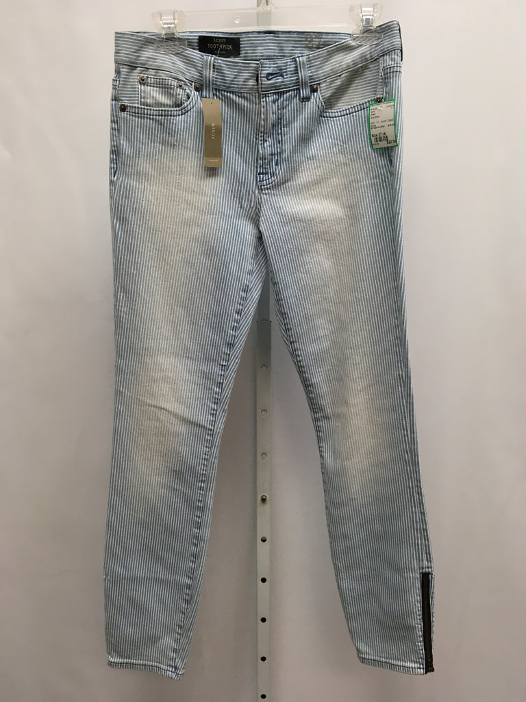 JCrew Size 27 (4) Blue Stripe Jeans