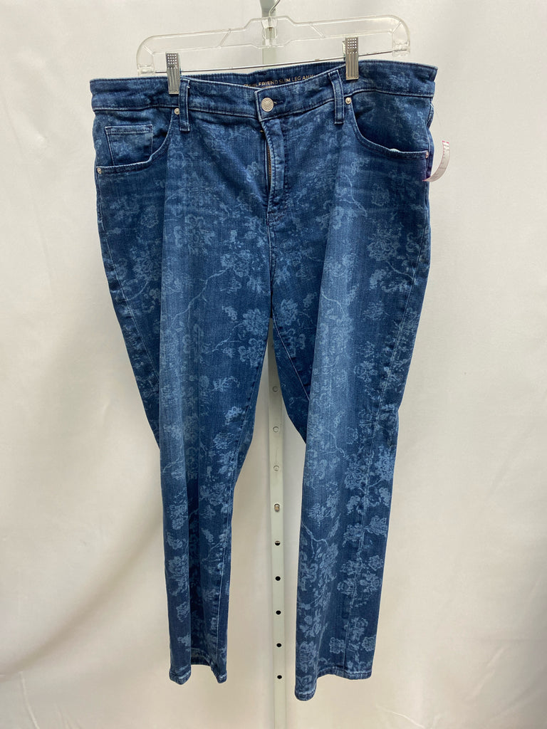 Chico's Size 16 Denim Print Jeans