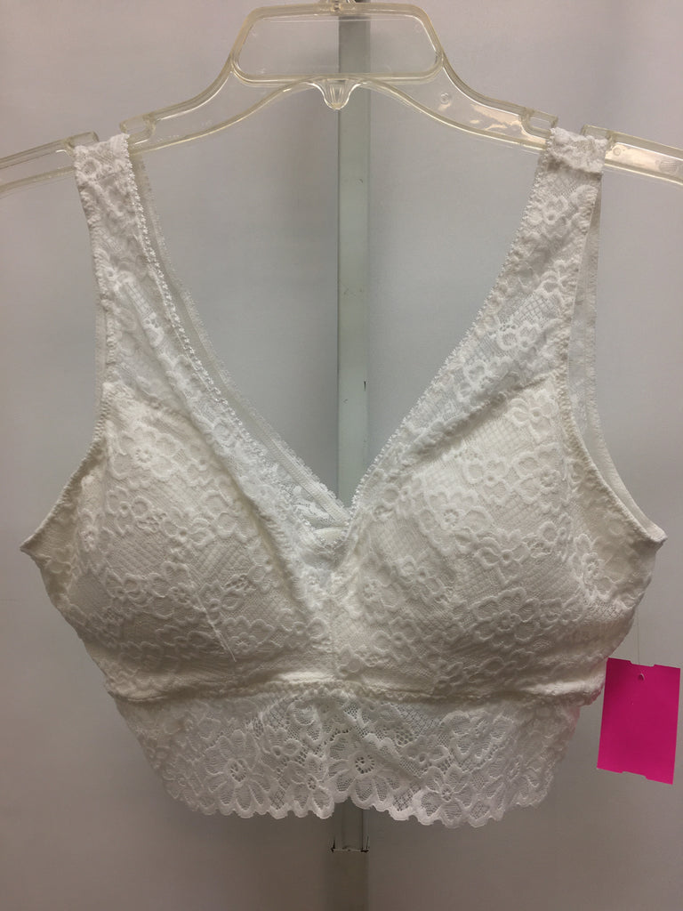 Size Large SO White Lacey Bra