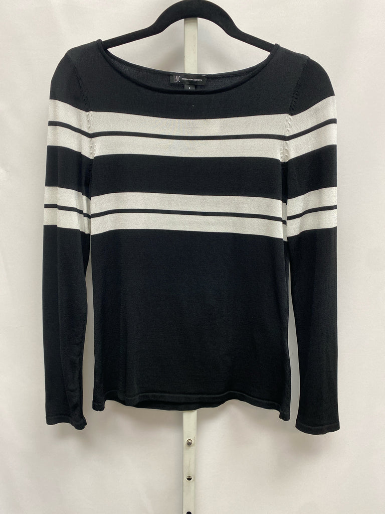 Inc Size Small Black stripe Long Sleeve Top