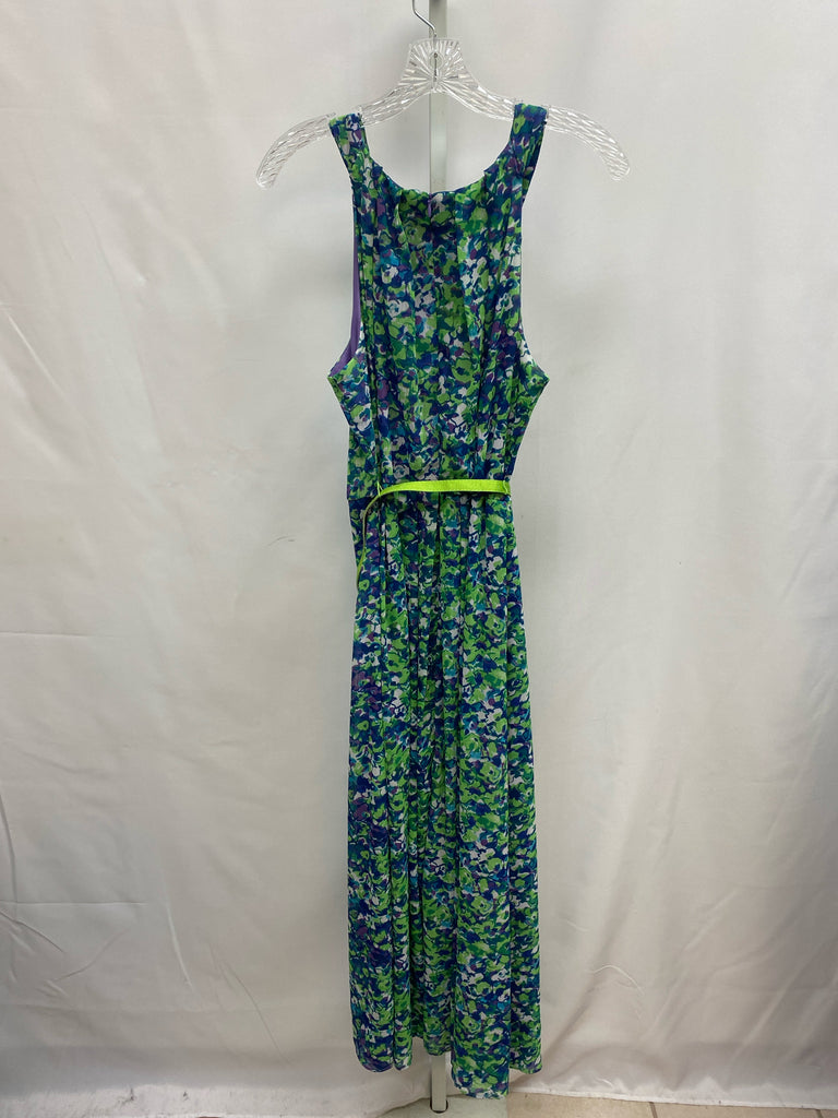 Coldwater Creek Size 14P Blue/green Sleeveless Dress
