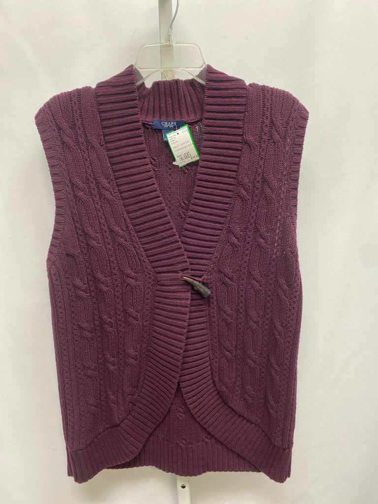 Chaps Size Large Burgundy Vest/Top