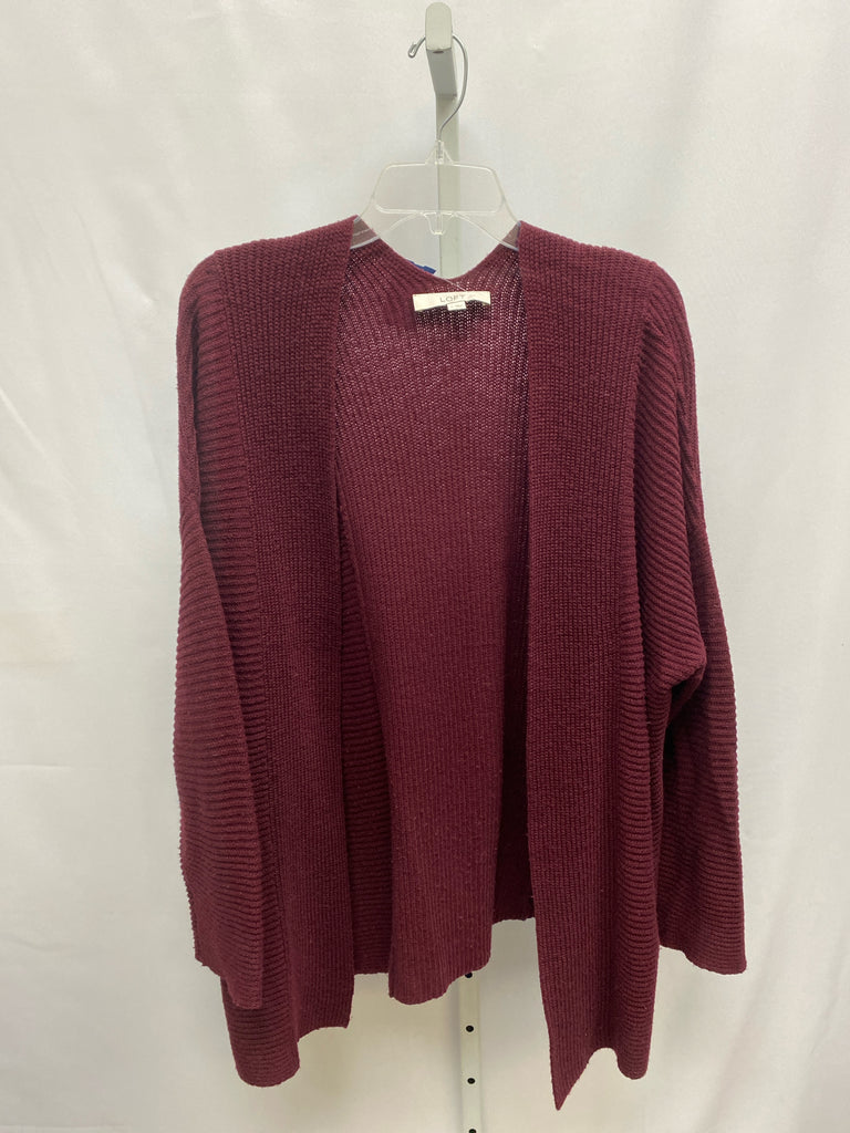 Ann Taylor Loft Size Medium Wine Cardigan