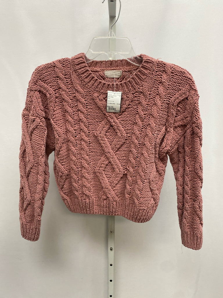 Altar'd State Size XS Rose Long Sleeve Sweater