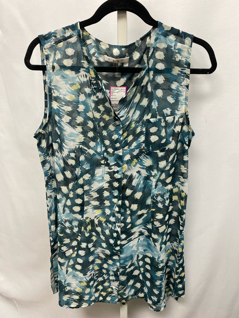Cabi Size Medium Blue Print Sleeveless Top