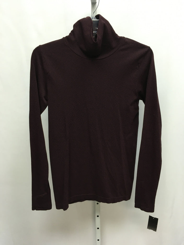 Athleta Size Medium Burgundy Print Athletic Top