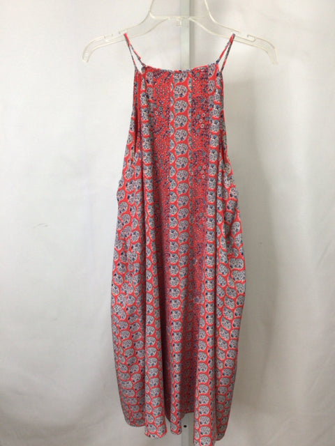 Rebecca Taylor Size 10 Red Print Sleeveless Dress