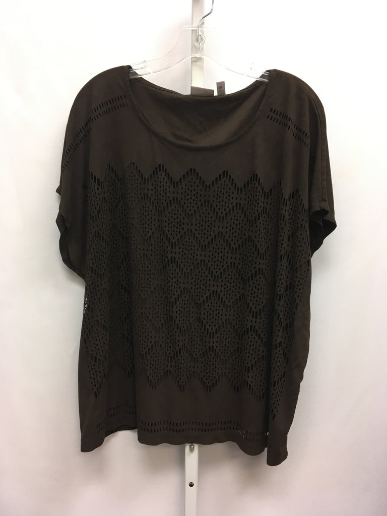Chico's Size Chico's 3 (X-large) Brown Short Sleeve Top