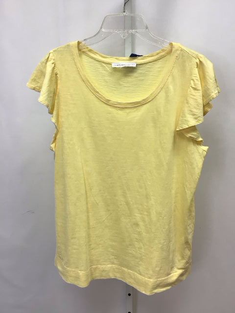 Jane and Delancy Size Large Yellow Short Sleeve Top