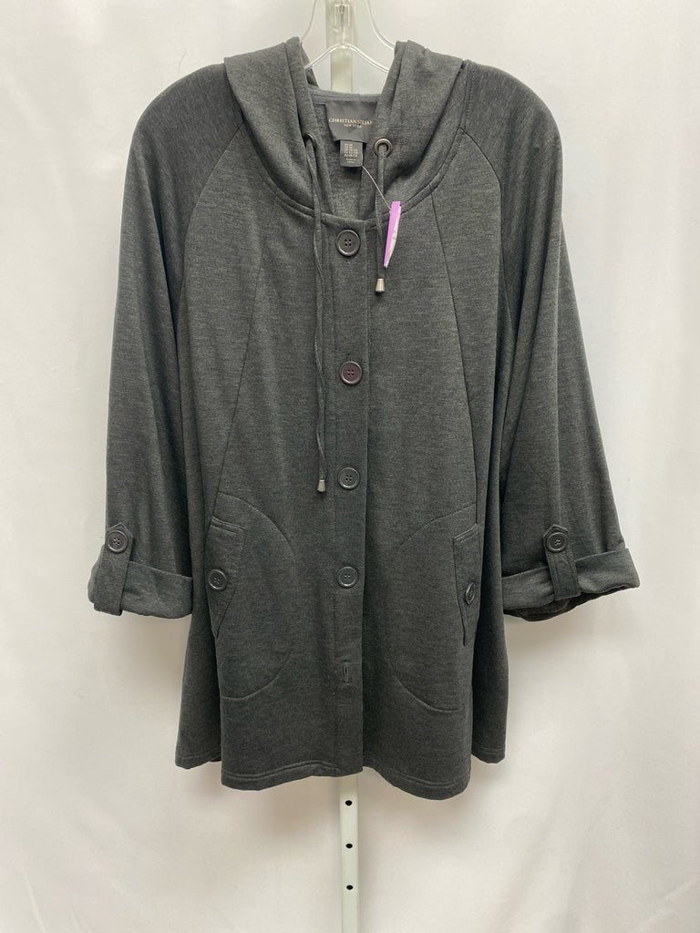 Christian Siriano Size 3X Charcoal Jacket/Outerwear