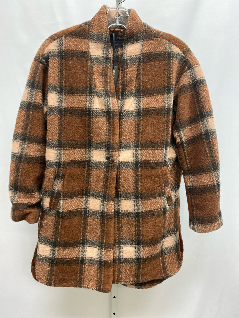 BlankNYC Size XS Brown Plaid Shacket