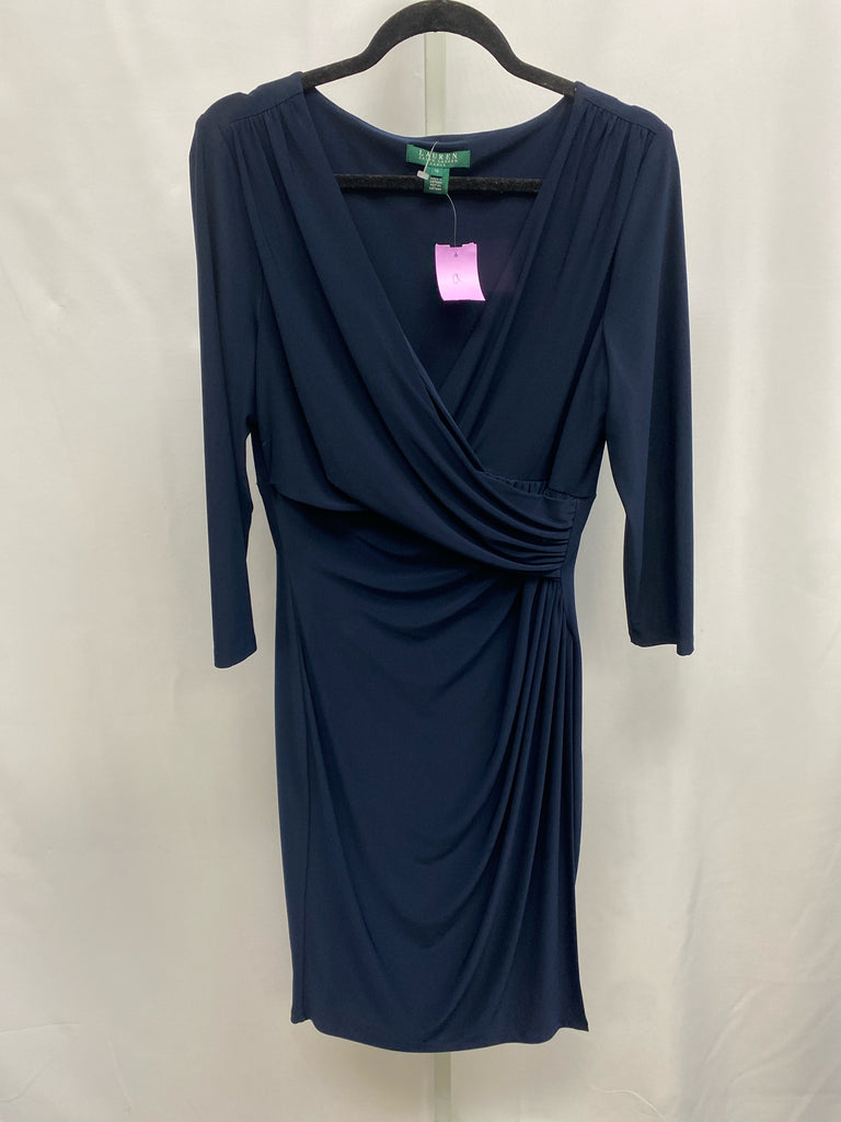 lauren Size 12 Navy Long Sleeve Dress