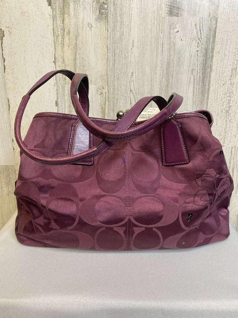 Coach Purple Designer Handbag