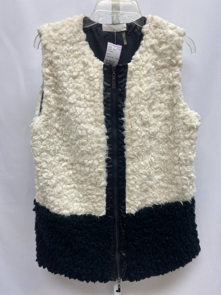 Lumiere Size Medium Cream/Black Vest/Top