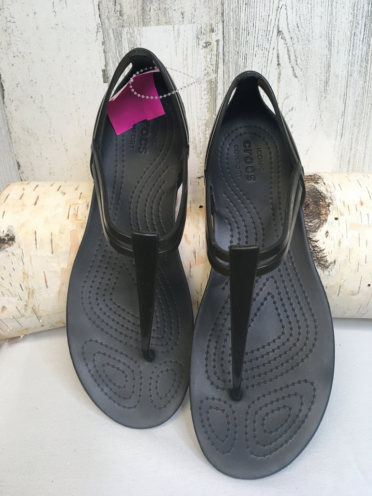 Crocs Size 7 Black Sandals