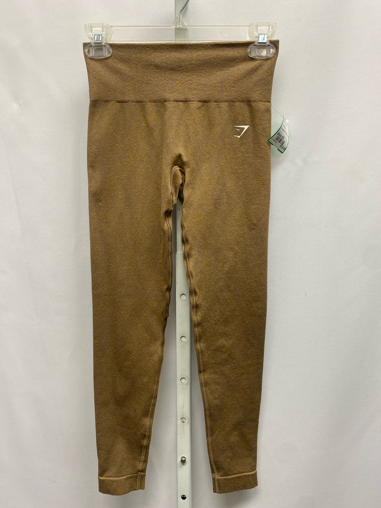 GYMSHARK Size XS Brown/Yellow Leggings