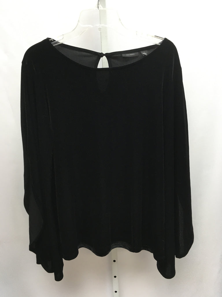 Halogen Size 1X Black Long Sleeve Top