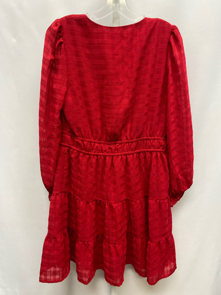 Size 6 LOFT Red Long Sleeve Dress