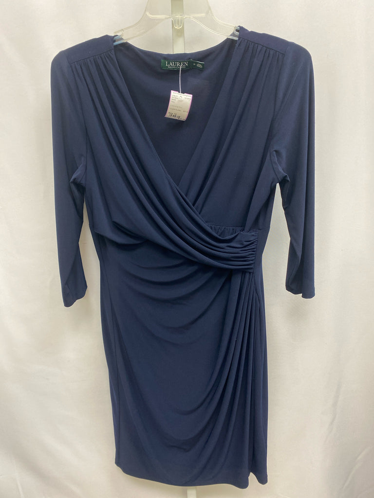 Size 16 lauren Navy 3/4 Sleeve Dress