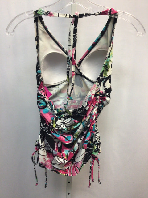 Size Small Black/Floral Swimsuit Top Only