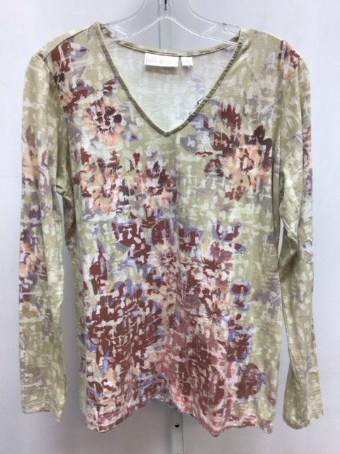 belle Size Small Tan/Brown Long Sleeve Top